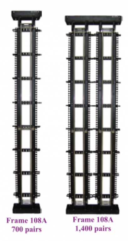 Distribution Frame 108A, Dual for 1,400 pairs Profil Rod Type